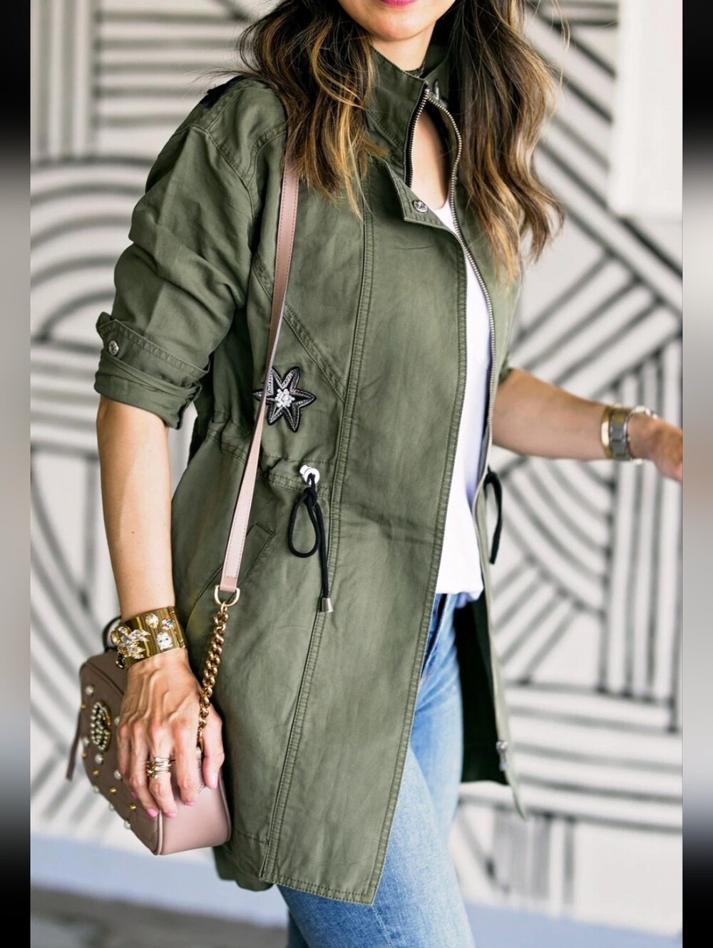 CABI Hanson Anorak Embellished Jacket-Med-Retail $199-bannana-jcrew-lauren